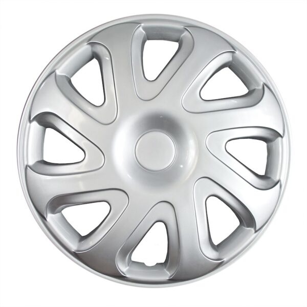 14 Inch Aftermarket Silver Hubcaps/Wheel Covers Set hub404silver - Image 3