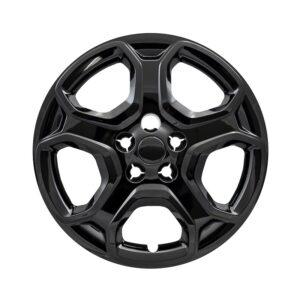 2017–2019 Ford Escape 17" 5-Spoke Hubcaps Wheel Covers – Black – Plastic Clip & Under-Bolt Retention – Hollander #7070B